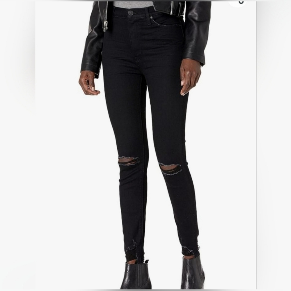 Nwt hudson Barbara distressed skinny jeans evening shadow 32
